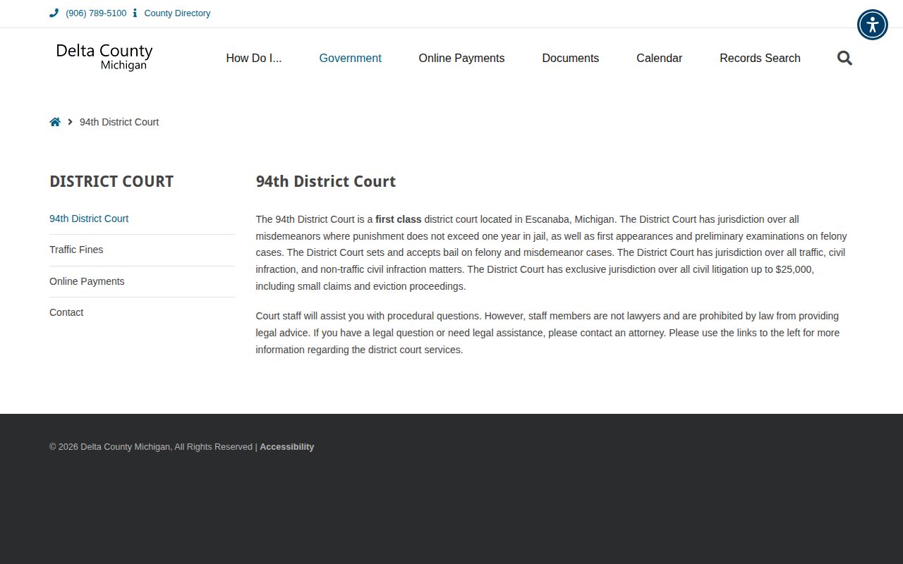 Delta County District Court release and bond record source